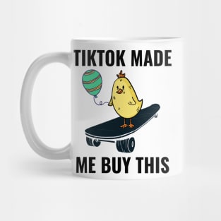 TikTok Made me Buy This Funny Skater Chick on a Skateboard Nice Shirt Mug